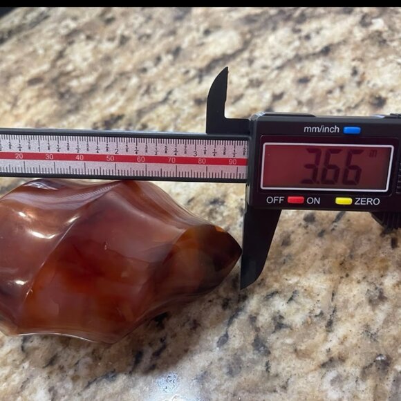 Polished Carnelian Flame Crystal - Picture 3 of 5
